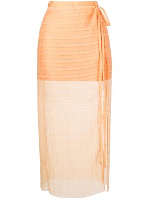 Rejina Pyo Reya layered midi skirt - Orange