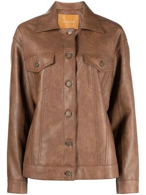 Rejina Pyo Theo faux leather jacket - Brown