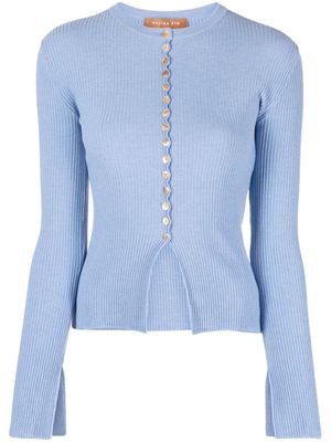 Rejina Pyo Ula rib-knit cardigan - Blue