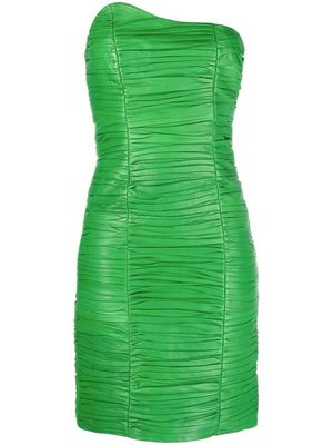 REMAIN Arianne leather mini dress - Green