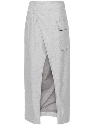 REMAIN asymmetric midi skirt - Grey