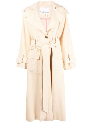 REMAIN belted trench coat - Yellow