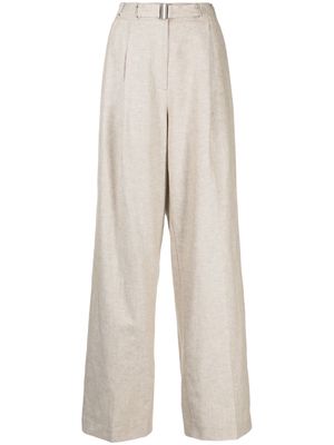 REMAIN belted wide-leg trousers - Neutrals