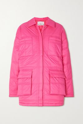 REMAIN Birger Christensen - Anine Oversized Quilted Recycled Shell Jacket - Pink