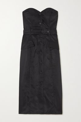 REMAIN Birger Christensen - Strapless Belted Shell Dress - Black