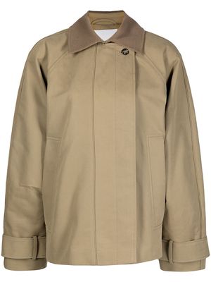 REMAIN button-up oversized jacket - Brown