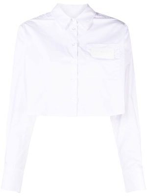 REMAIN cropped organic cotton shirt - White