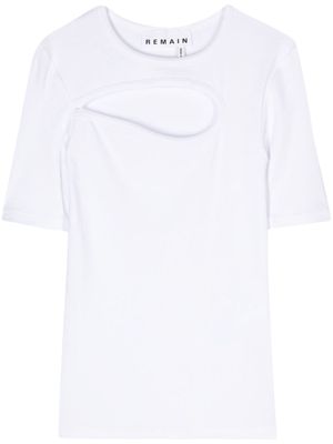 REMAIN cut-out-detail ribbed T-shirt - White