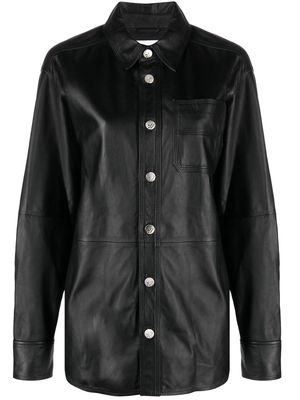 REMAIN Doreen leather shirt - Black