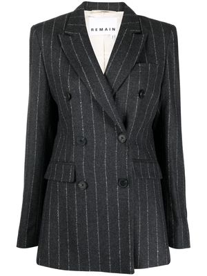 REMAIN double-breasted striped blazer - Grey