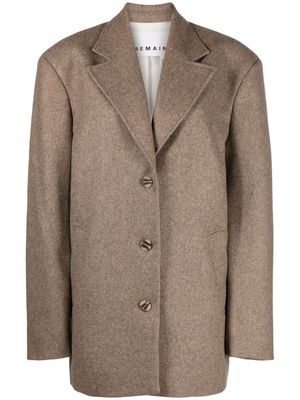 REMAIN felted wool-blend blazer - Brown