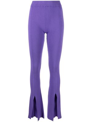 REMAIN front slit knit trousers - Purple