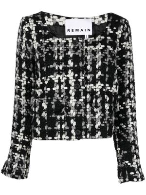 REMAIN knitted single-breasted jacket - Black