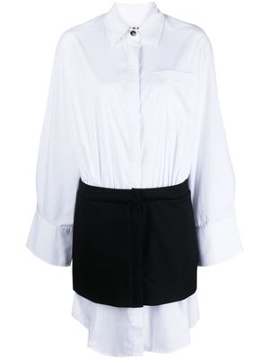 REMAIN layered shirt dress - White