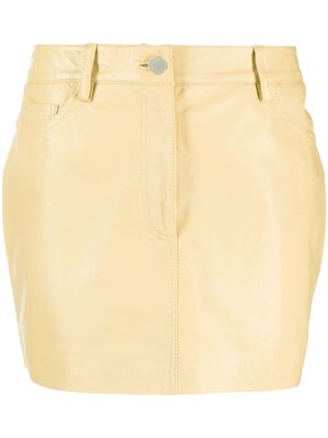 REMAIN leather mini skirt - Yellow