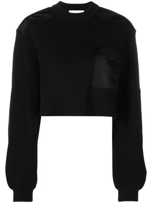 REMAIN long-sleeve cropped sweatshirt - Black