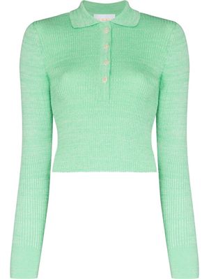 REMAIN long-sleeved knit polo top - Green