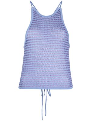 REMAIN open-back knitted top - Blue