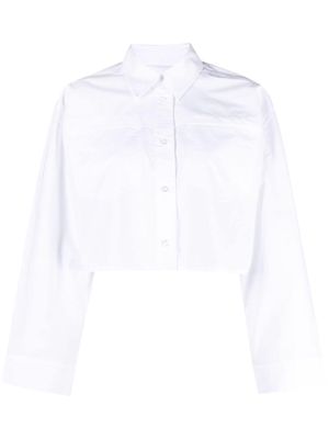 REMAIN organic-cotton cropped shirt - White