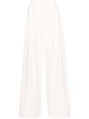REMAIN pleat-detailing concealed-fastening tailored trousers - White