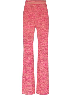 REMAIN rib-knit wide-leg trousers - Pink