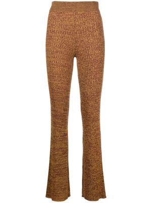 REMAIN ribbed-knit wool trousers - Brown