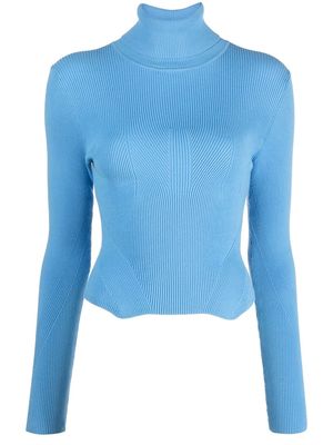 REMAIN roll-neck knitted jumper - Blue