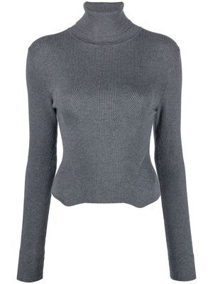 REMAIN roll-neck ribbed-knit jumper - Grey