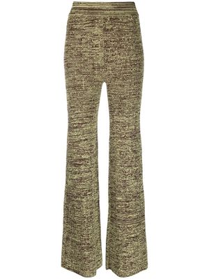 REMAIN straight-leg knitted trousers - Green