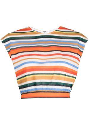 REMAIN striped sleeveless knitted top - Orange