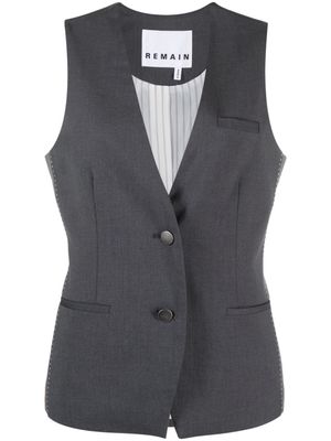 REMAIN tailored two-tone waistcoat - Grey