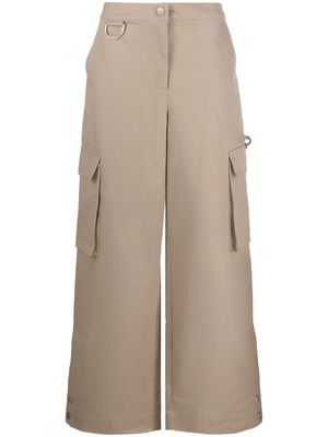 REMAIN wide-leg cargo trousers - Brown