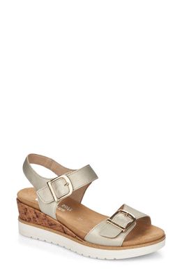 REMONTE Lolita 52 Wedge Sandal in Weiss/Pearlbronze-Pearlcream