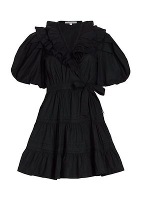 Remy Puff-Sleeve Cotton Minidress