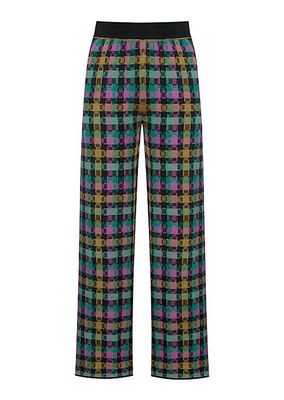 Ren Checked Flat-Front Pants