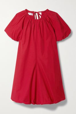 Renaissance Renaissance - Loula Gathered Cotton-poplin Mini Dress - FR36