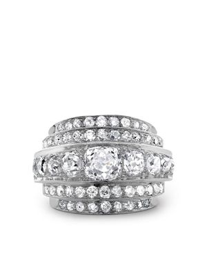 René Boivin platinum Art Deco Boivin diamond cocktail ring - Silver
