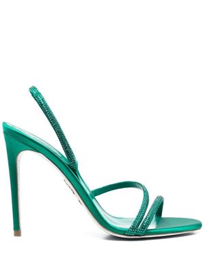 Rene Caovilla 115mm crystal-embellished sandals - Green