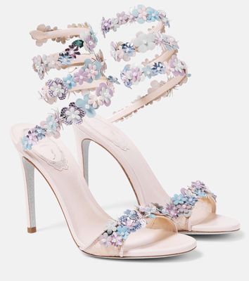 Rene Caovilla Bouquet floral-appliqué sandals