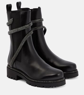 Rene Caovilla Chelsea leather ankle boots