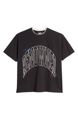 Renowned Arch Logo Double Neck Graphic T-Shirt in Black