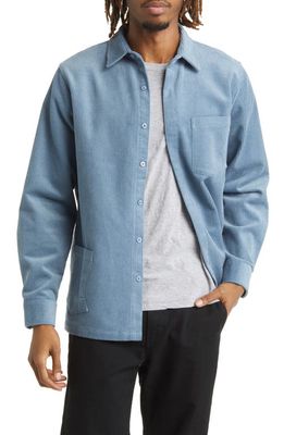 Renowned Lucid Pocket Corduroy Button-Up Shirt in Blue
