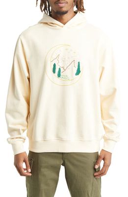 Renowned Starry Night Embroidered Cotton Hoodie in Sand