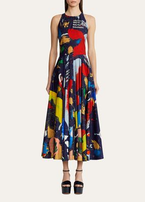 Renshaw Paint Splatter Midi Dress