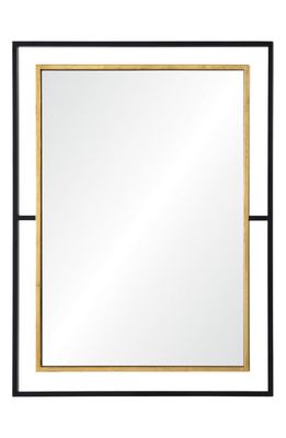 Renwil Gray Mirror in Mirror Black Antique Gold