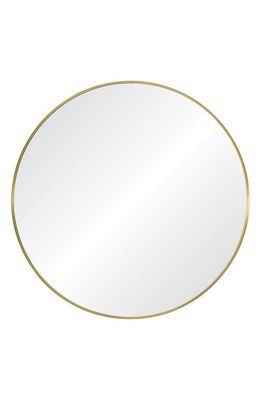 Renwil Parga Round Mirror in Satin Brass