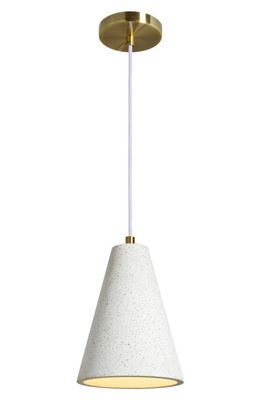 Renwil Paula Ceiling Light Fixture in Off White/Speckles/Ant Brass