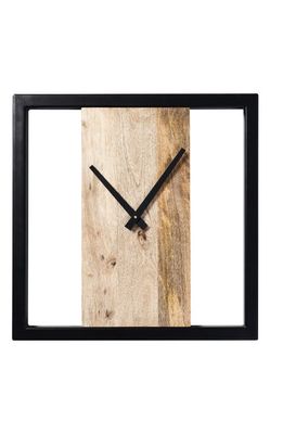 Renwil Sanna Wood Wall Clock in Matte Black