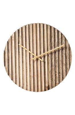 Renwil Yalina Laser Cut Wood Wall Clock in Natural