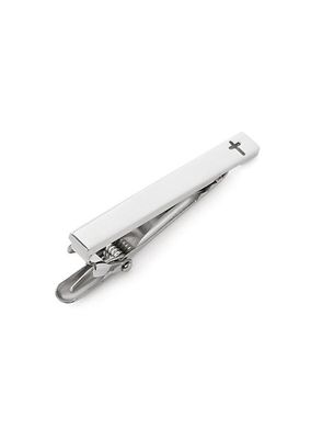 Reorder Cross Cutout Stainless Steel Tie Clip